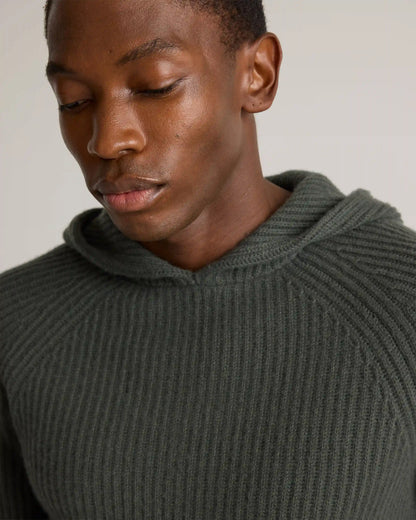 Mongolian Cashmere Fisherman Pullover Hoodie
