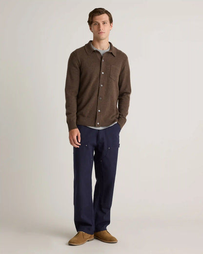 Mongolian Cashmere Button Down Sweater