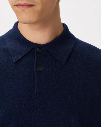 100% Mongolian Cashmere Short Sleeve Polo Sweater