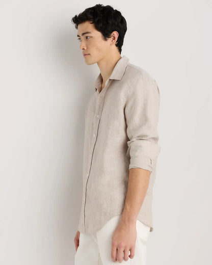 100% European Linen Relaxed Long Sleeve Shirt