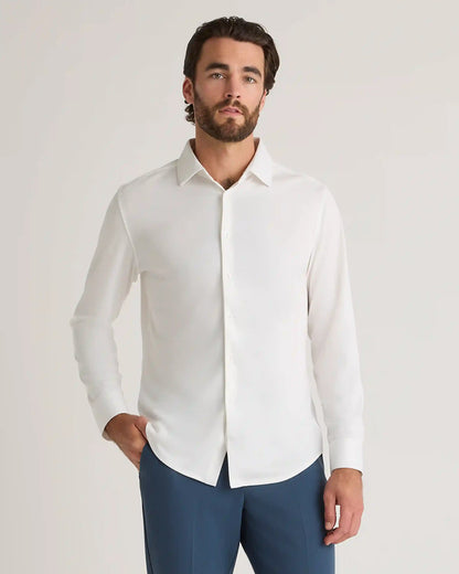 Commuter Stretch Pique Long Sleeve Button Down