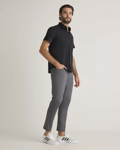 Commuter Stretch Pique Short Sleeve Button Down