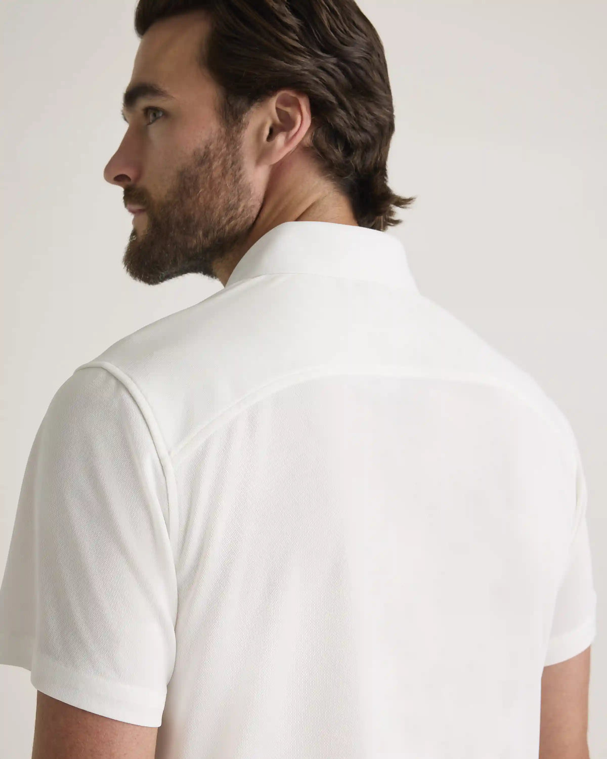 Commuter Stretch Pique Short Sleeve Button Down