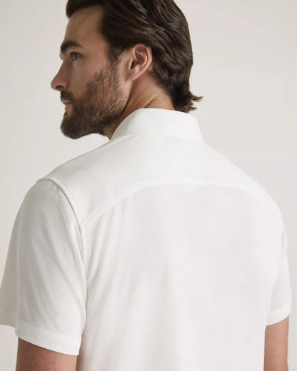 Commuter Stretch Pique Short Sleeve Button Down