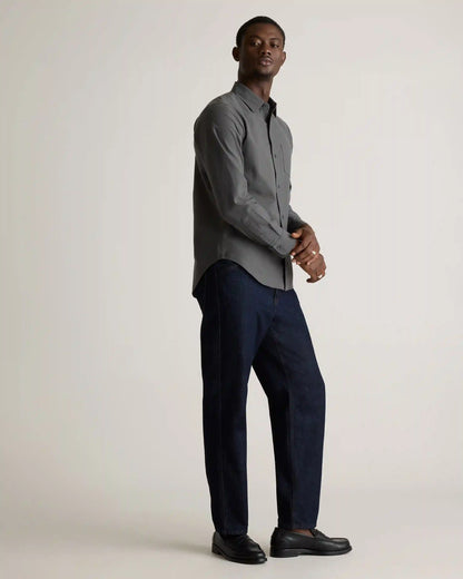 Organic Cotton Stretch Textured Twill Shirt