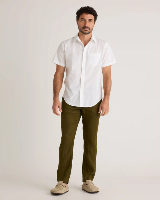 Organic Cotton Stretch Poplin Short Sleeve Shirt
