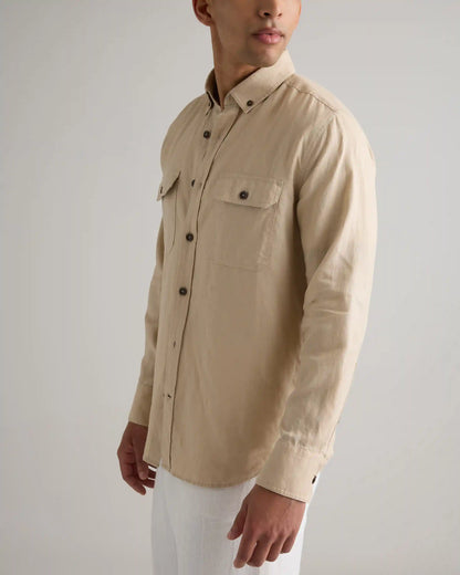 100% European Linen Utility Shirt