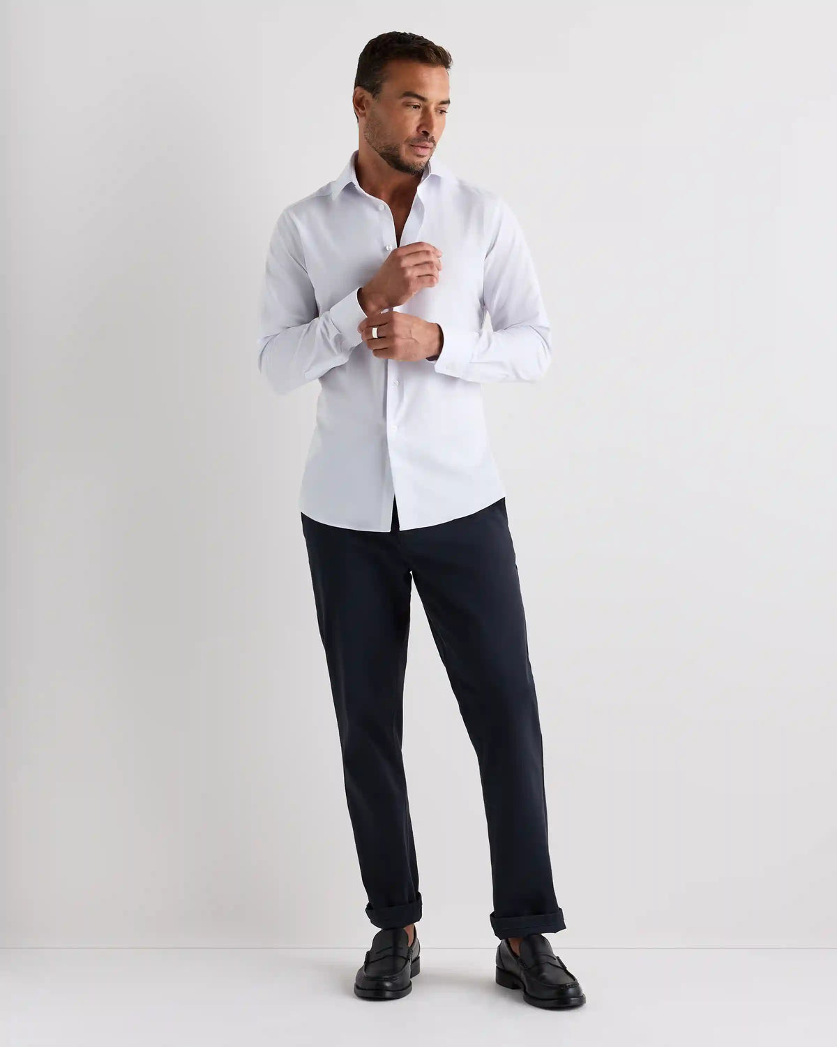 Performance Stretch Wrinkle-Free Slim Dress Shirt