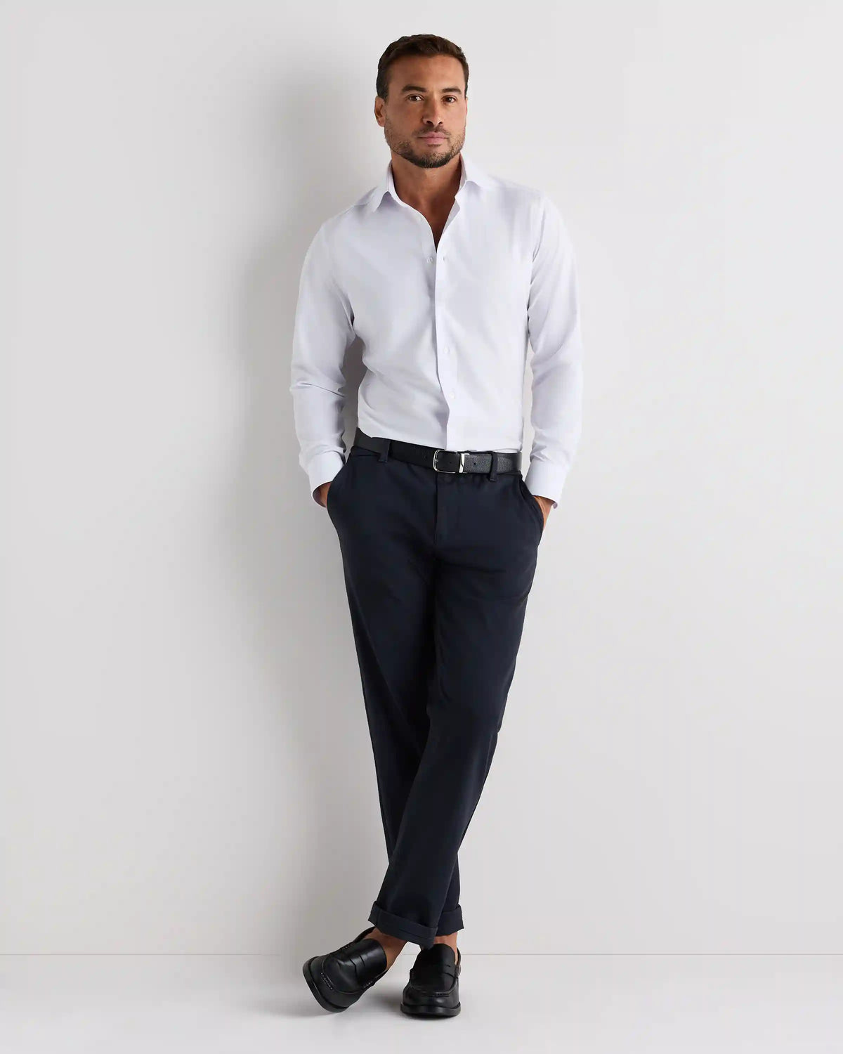 Performance Stretch Wrinkle-Free Slim Dress Shirt