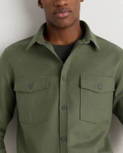 Brushed Cotton Wool Utility Overshirt