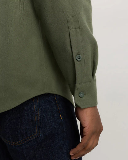 Brushed Cotton Wool Utility Overshirt