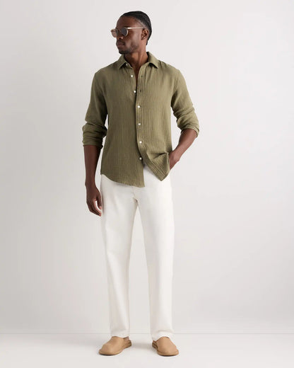 100% Organic Cotton Gauze Long Sleeve Shirt