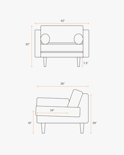 Italian Leather Midcentury Accent Chair