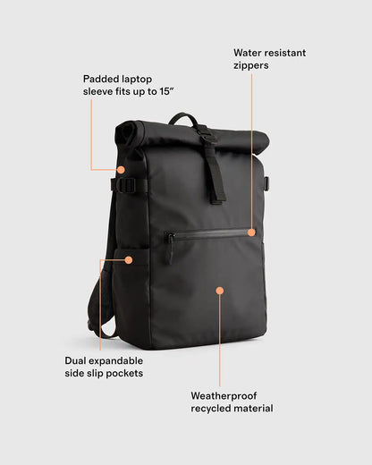 Weather Proof Roll-Top Backpack