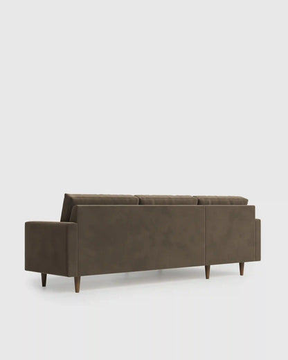 Atlas Midcentury Chaise Sectional in Performance Velvet