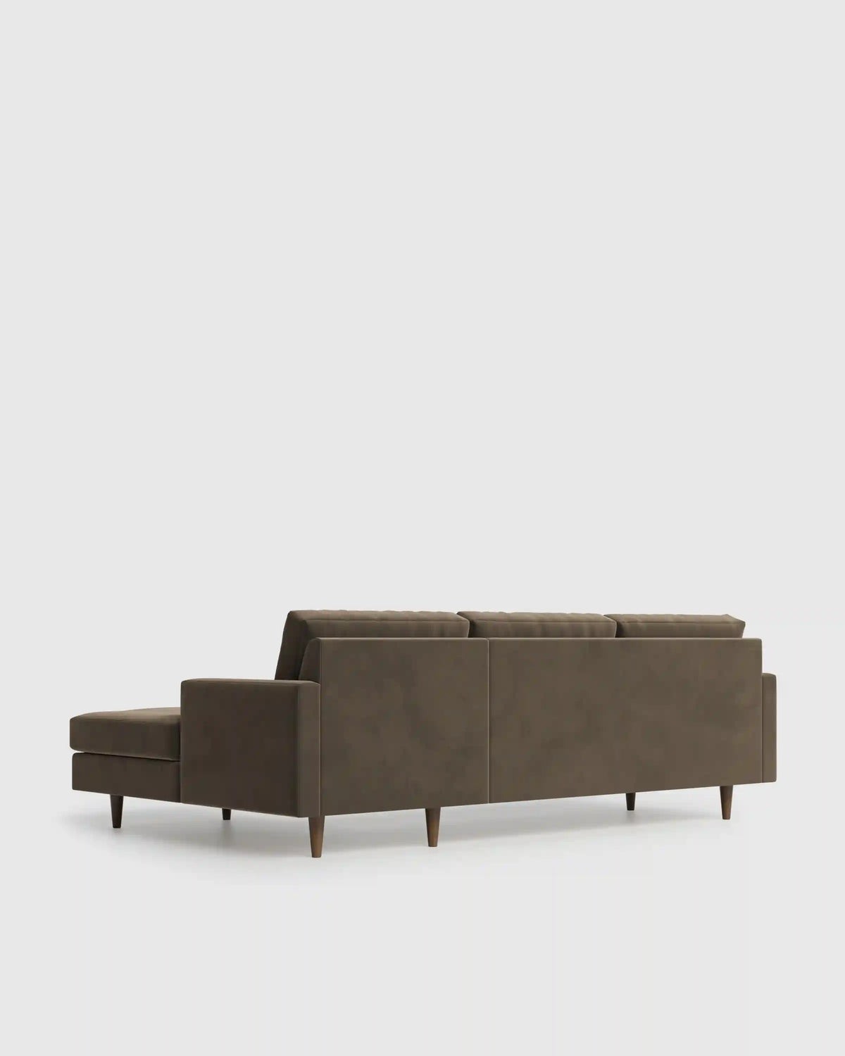 Atlas Midcentury Chaise Sectional in Performance Velvet