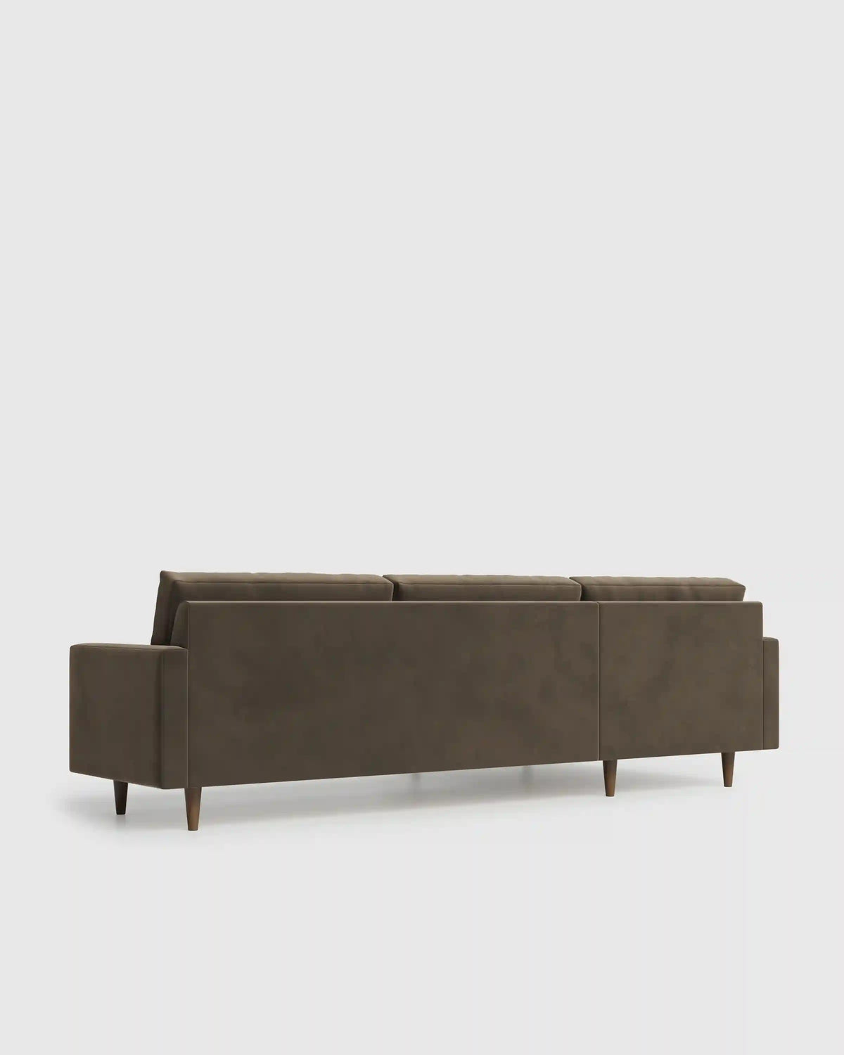 Atlas Midcentury Chaise Sectional in Performance Velvet