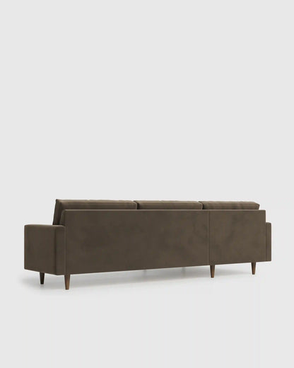 Atlas Midcentury Chaise Sectional in Performance Velvet