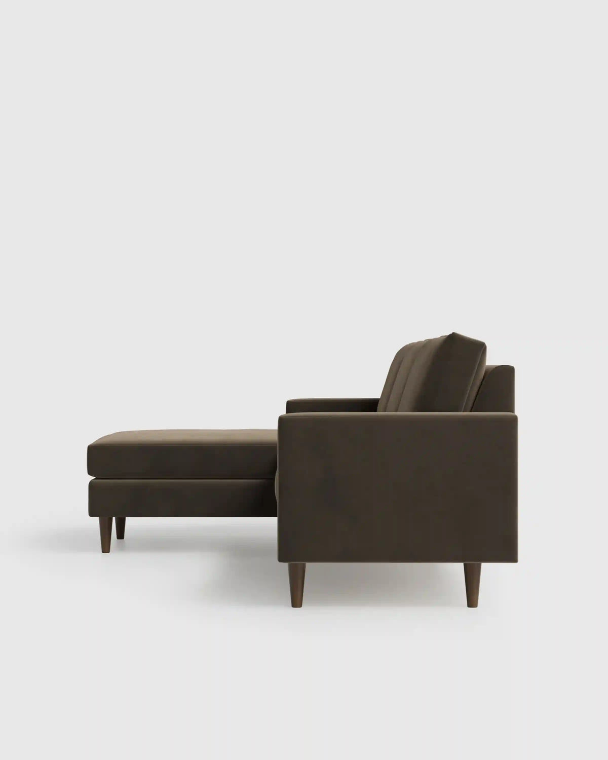 Atlas Midcentury Chaise Sectional in Performance Velvet