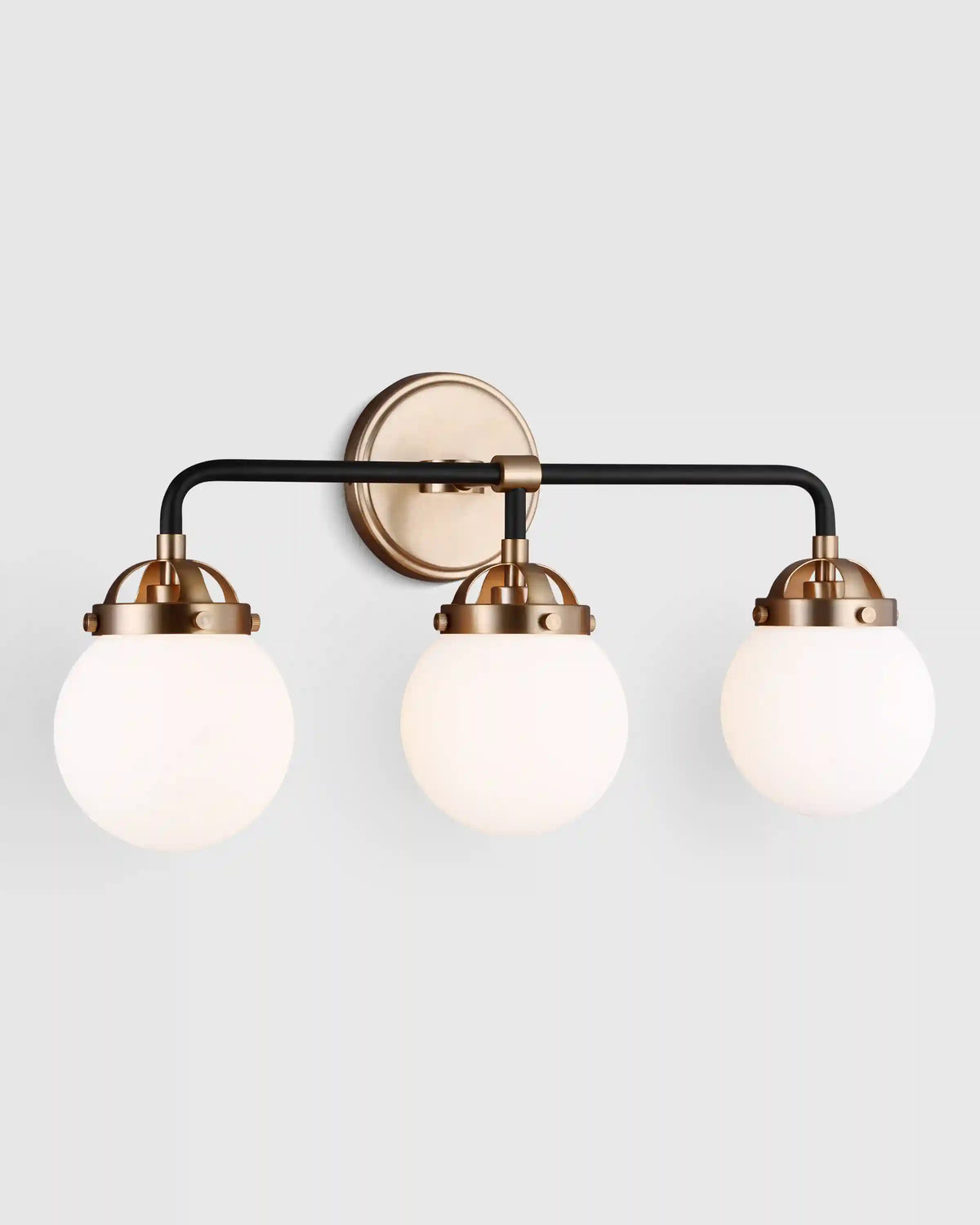 Triple Globe Steel Sconce