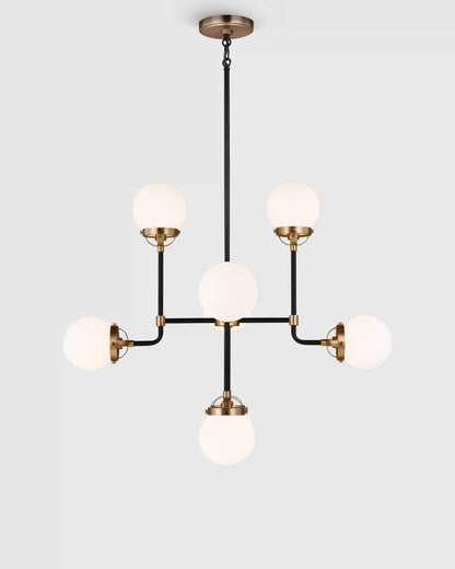 Multi Globe Steel Chandelier