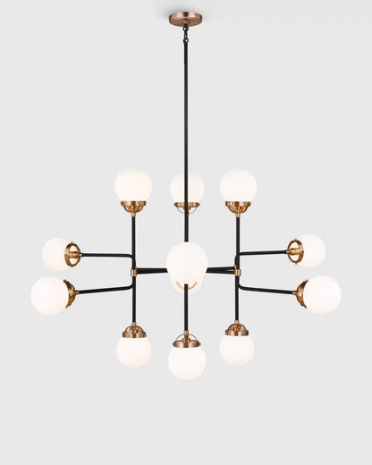 Multi Globe Steel Chandelier