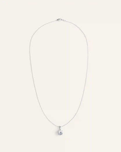14K Gold Lab Grown Diamond Solitaire Pendant - 2ct