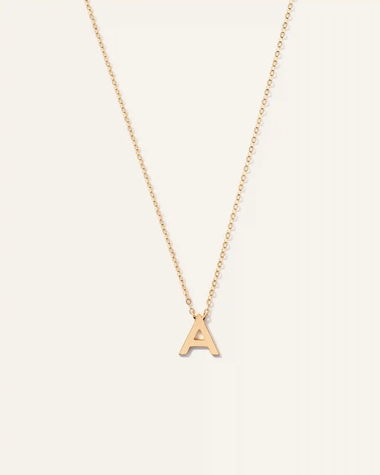 14K Gold Letter Necklace