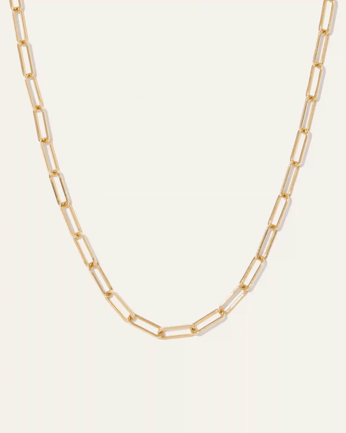 14K Gold Paperclip Chain Necklace - 3.2mm
