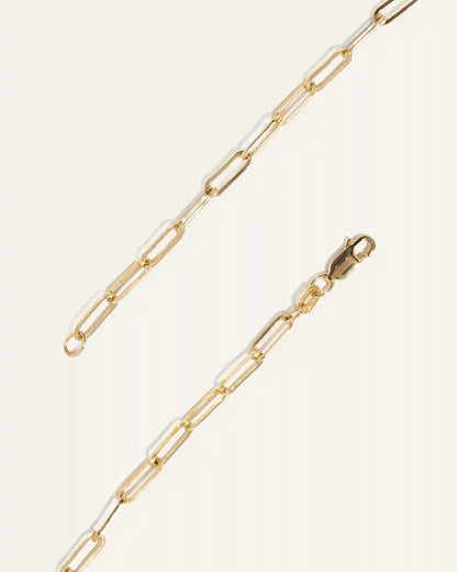 14K Gold Paperclip Chain Necklace - 3.2mm