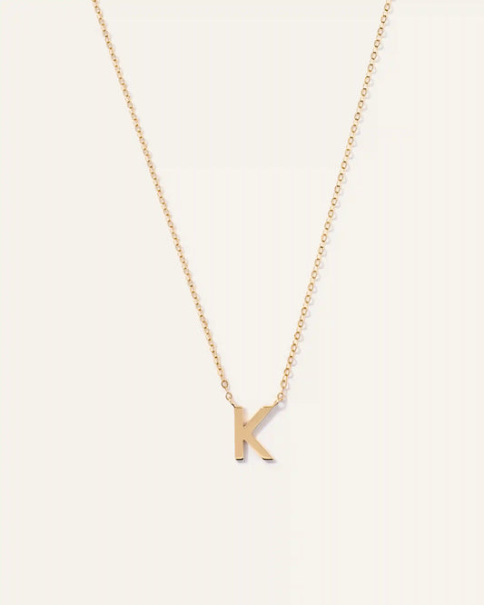 14K Gold Letter Necklace