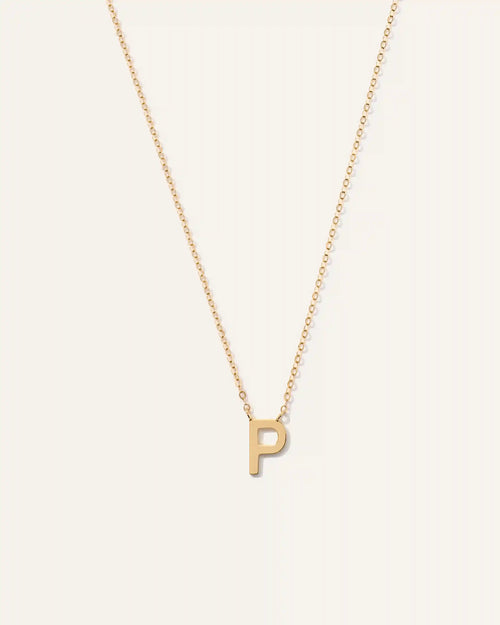 14K Gold Letter Necklace