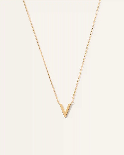 14K Gold Letter Necklace