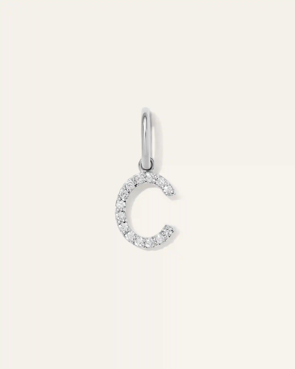 14K Gold Diamond Letter Charm