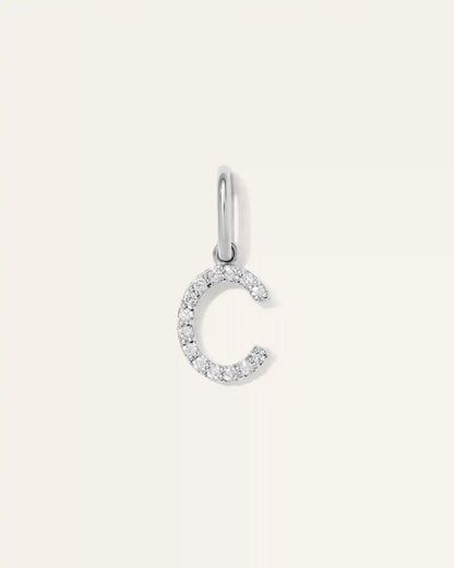 14K Gold Diamond Letter Charm