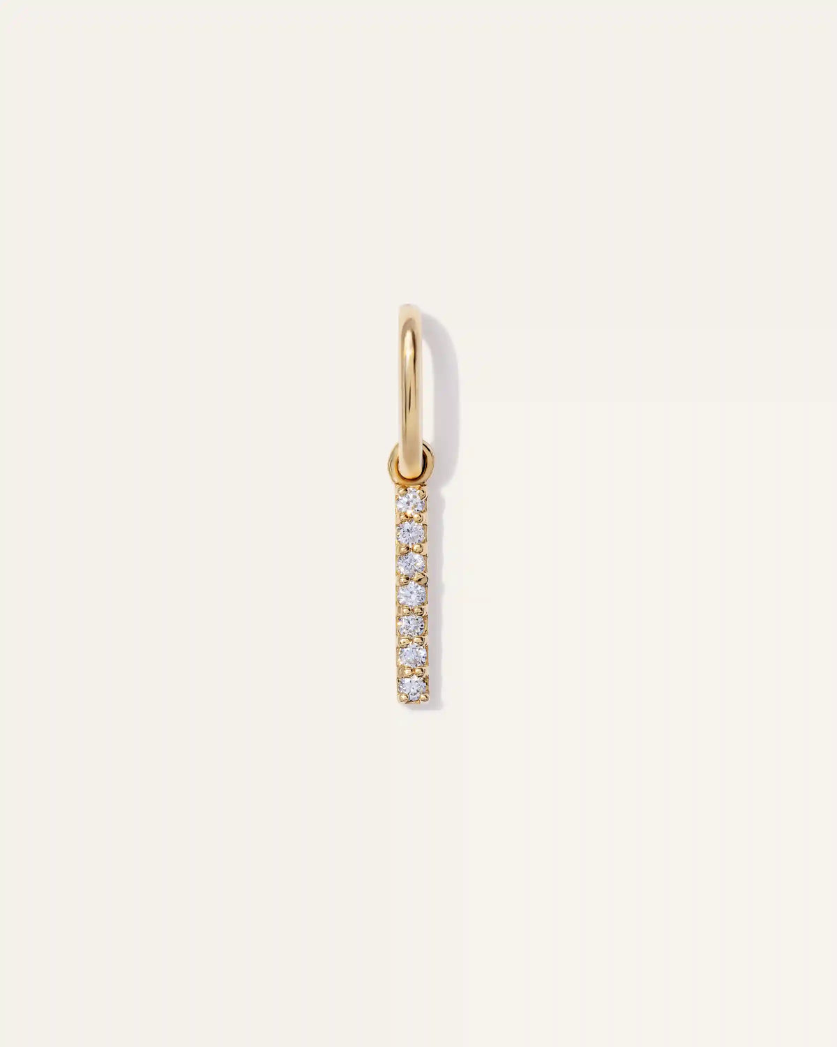 14K Gold Diamond Letter Charm