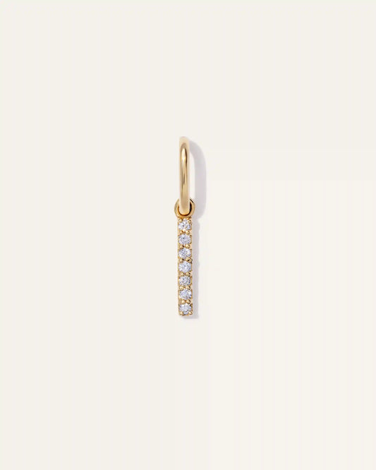 14K Gold Diamond Letter Charm