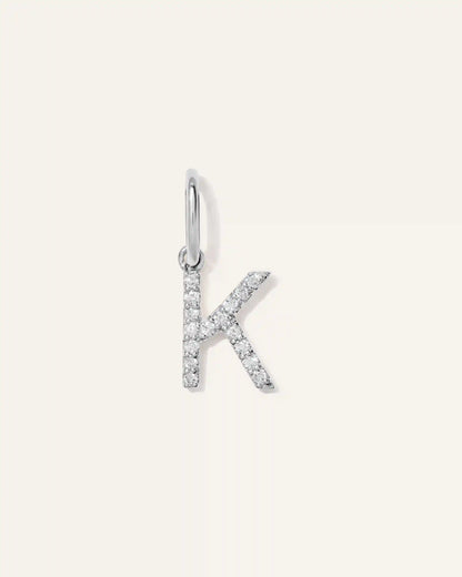 14K Gold Diamond Letter Charm