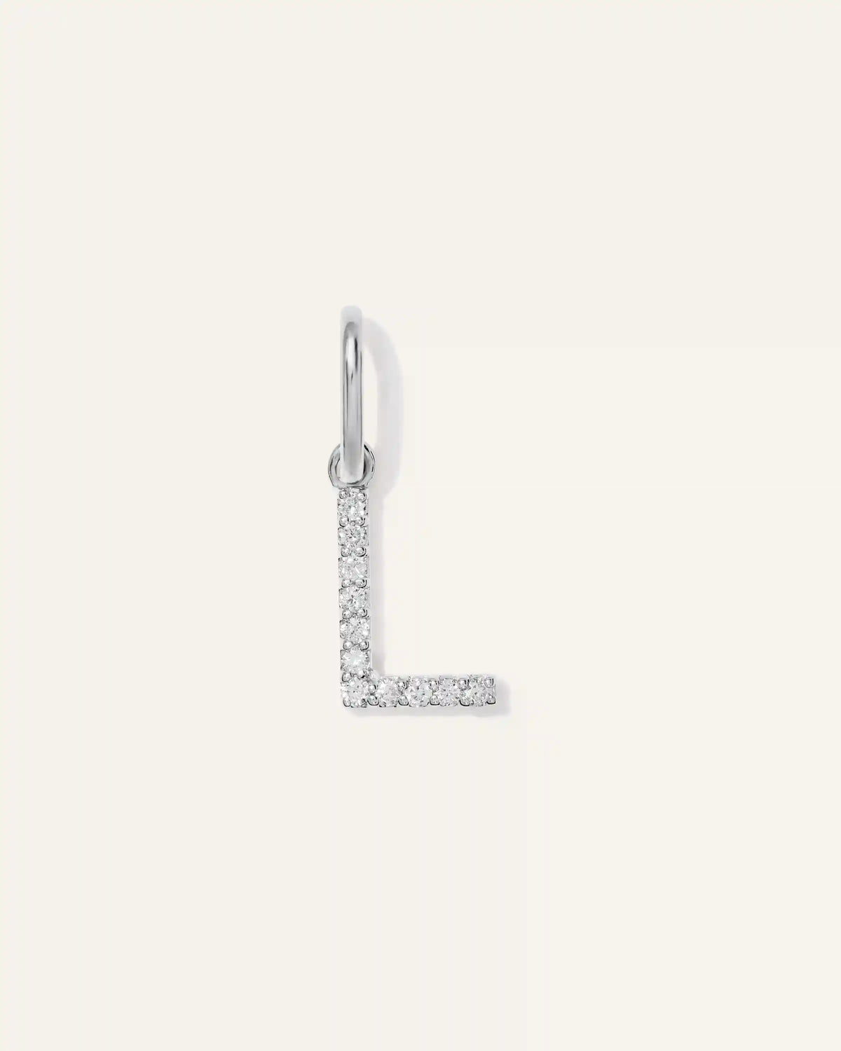 14K Gold Diamond Letter Charm