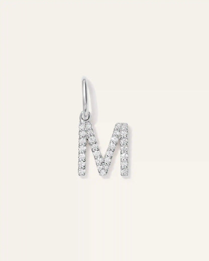 14K Gold Diamond Letter Charm
