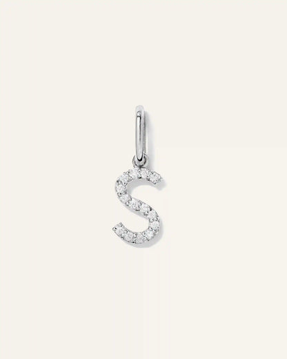 14K Gold Diamond Letter Charm