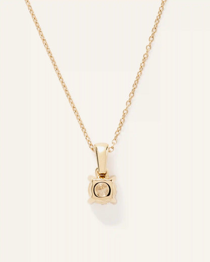 14K Gold Lab Grown Diamond Solitaire Pendant - 0.50ct