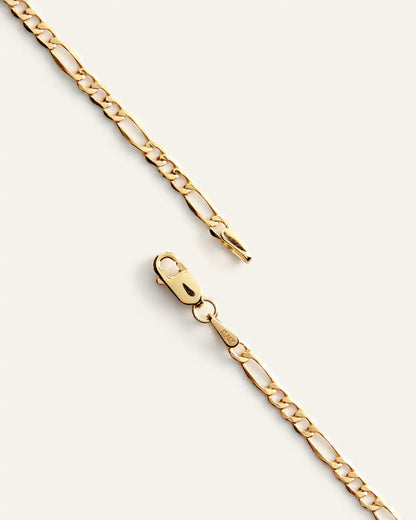 10K Gold Figaro Chain Necklace