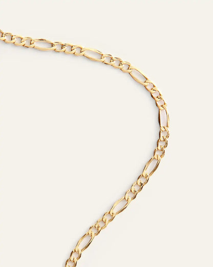 10K Gold Figaro Chain Necklace
