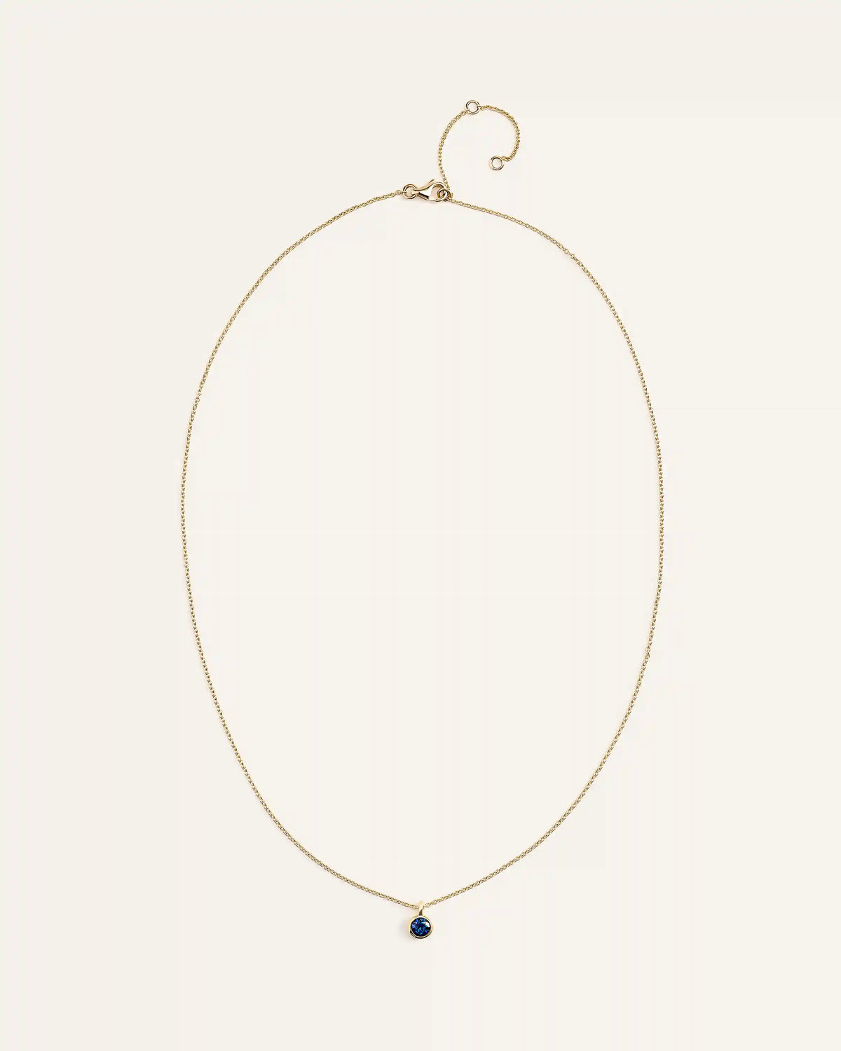 14K Gold Birthstone Solitaire Bezel Pendant
