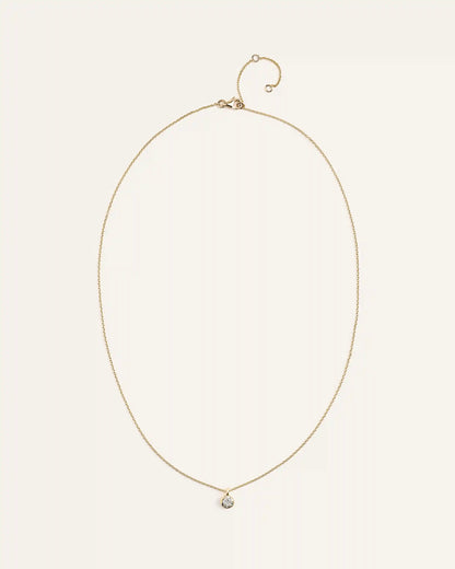 14K Gold Birthstone Solitaire Bezel Pendant