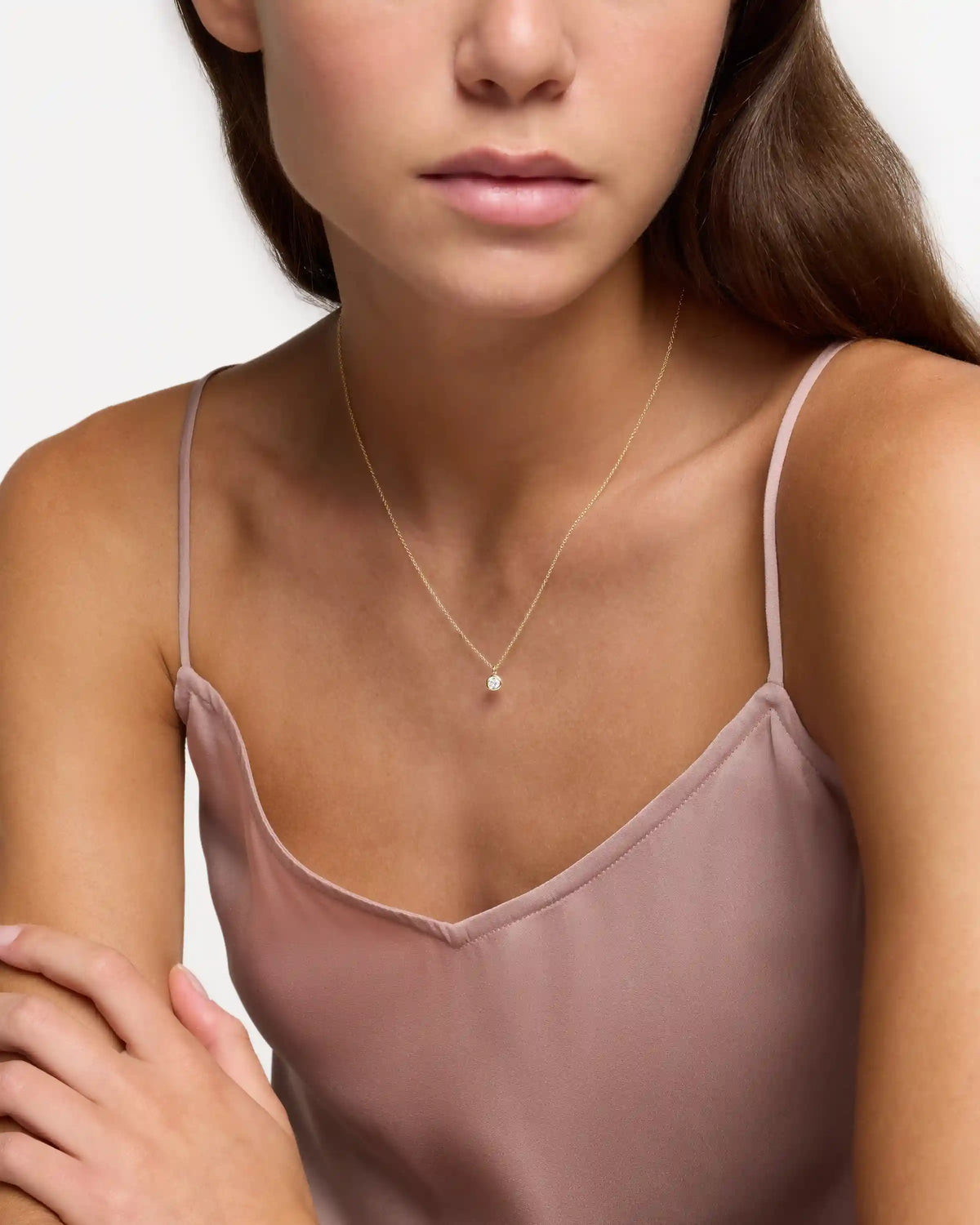 14K Gold Birthstone Solitaire Bezel Pendant