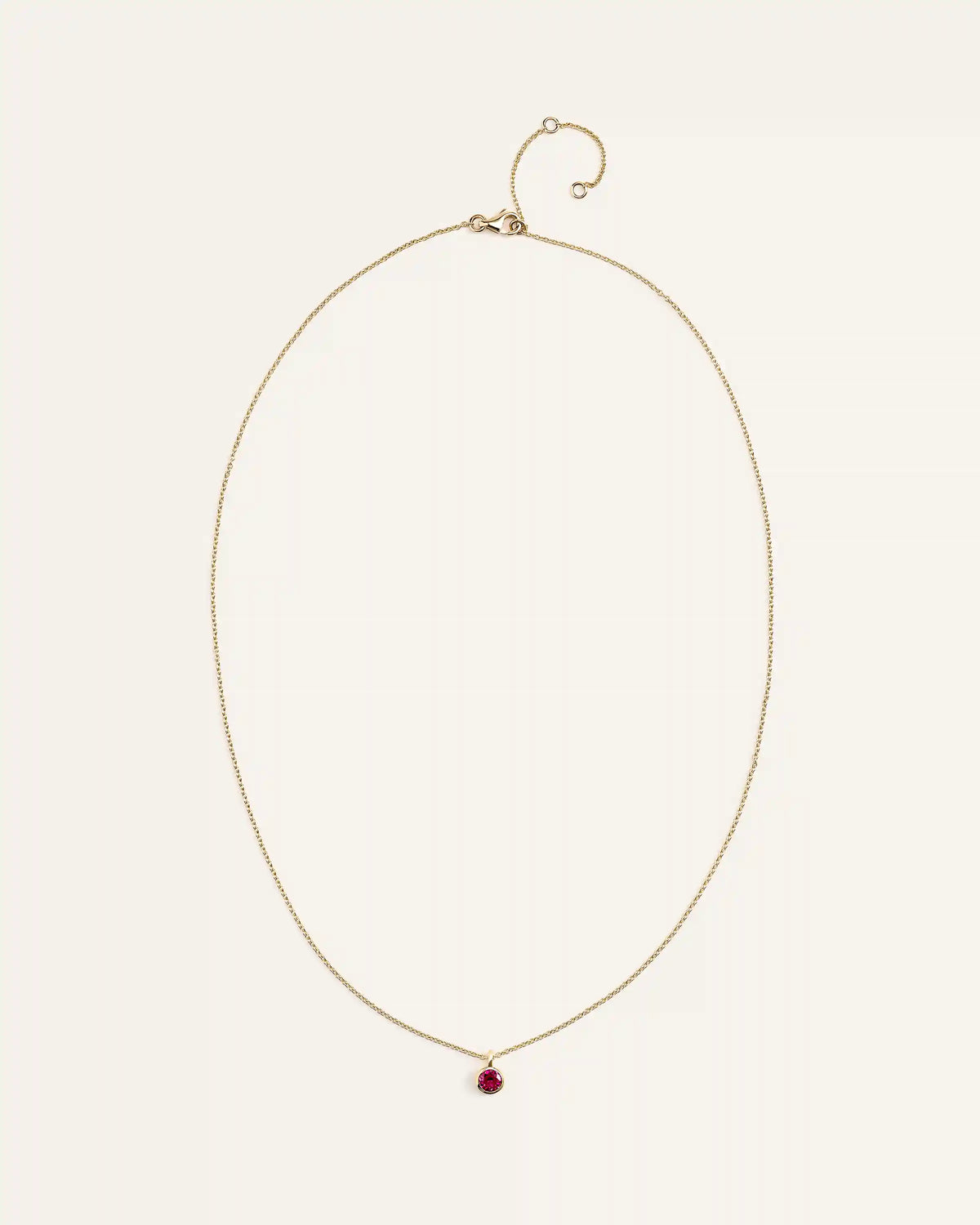 14K Gold Birthstone Solitaire Bezel Pendant