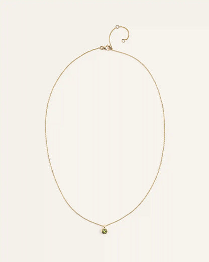 14K Gold Birthstone Solitaire Bezel Pendant