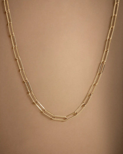 14K Gold Paperclip Chain Necklace - 2.7mm